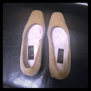 Stuart weitzman tan chunky heels size 8